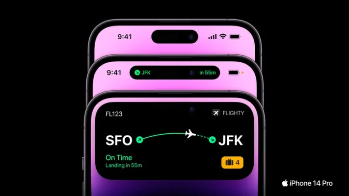 Cận cảnh giao diện Dynamic Island và cụm camera chuyên nghiệp trên iPhone 14 Pro