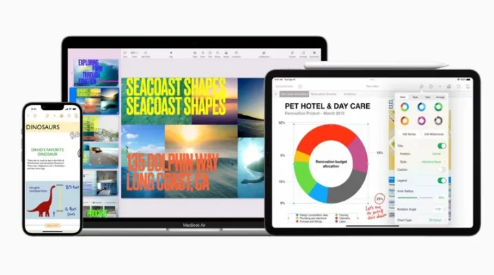 Sự kết nối liền mạch giữa iPhone iPad và MacBook thông qua tính năng iCloud giúp đồng bộ dữ liệu học tập.